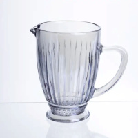 Глек для напоїв 1.2 л ребристий із товстого скла блакитний HP-19-235