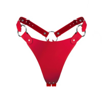 Трусики из натуральной кожи Feral Feelings - String Bikini Red