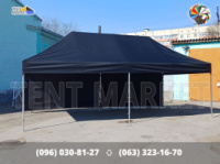 Намет трансформер 8х4 Pro ALU Extra Чорни розсувний шатер палатка з алюмінієвим каркасом