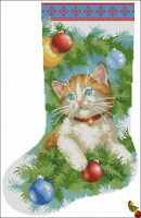 Рождественский носок Рыженький котёнок