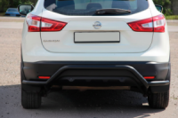 Задняя дуга AK007-Plus Черная (нерж. сталь) для Nissan Qashqai 2014-2021 гг