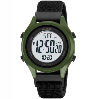 Чоловічий тактичний годинник Skmei 2669NAG Army Green-Nylon з нейлоновим ремінцем та водонепроникністю 5 ATM