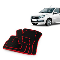Коврик салонный ВАЗ 2190 Гранта CS-20 (материал EVA черный/окантовка красная)