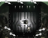 Защита картера (двигателя) FIAT Ducato 2,3D/3,0 TDi с-2007г.