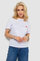 Футболка жіноча з принтом, колір білий, 238R57482