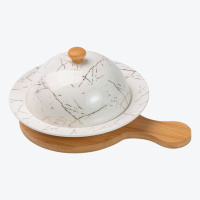 Маслянка керамічна 25*18,5*9 см із кришкою та дощечкою