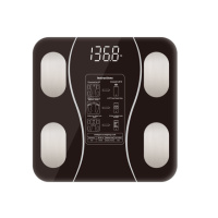Смарт весы электронные Sokany 26х26 см  до 180 кг с синхронизацией с телефоном черные SK-19019B