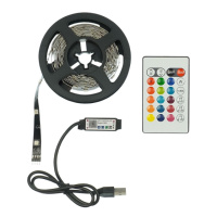 LED лента USB RGB 5V, IP 20, 3м, с Bluetooth и пультом, на самоклейке