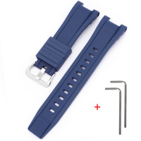 Ремінець для Casio G-Shock GST-W300 Dark Blue SI полімерний темно-синій (1051-0937)