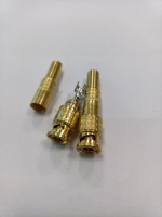 Разъем BNC-M - с пружиной под кабель и наконечником под винт  для фиксации центральной жилы, GOLD BOX Q100/2500