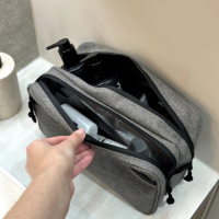 Мужской несессер ORGANIZE  для уходовых и гигиенических средств 27x11x15,5 см (серый)