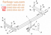 Тягово-сцепное устройство (фаркоп) Audi A6 (2004-2011)
