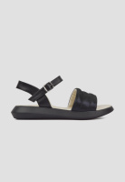 Чорні босоніжки із натуральної шкіри v7-110-30ch