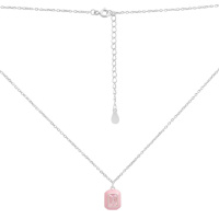 Серебряное колье CatalogSilver с фианитами, емаллю, вес изделия 2,13 гр (60002241) 400450 размер