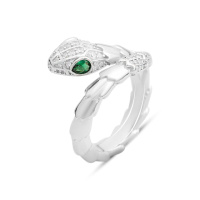 Серебряное кольцо CatalogSilver с фианитами, вес изделия 8,16 гр (2161837) 18 размер