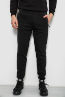 Спортивные штаны мужские на флисе, цвет черный, 244R41558