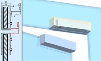 Ответная планка ABK-700 для стеклянных дверей без рамы