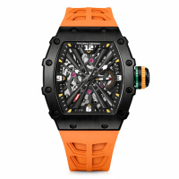 Чоловічий годинник Pagani Design PD-1738 Black-Orange з сапфіровим склом та механізмом SEIKO VH65