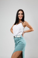 Жіноча літня блузка «Infiniti» оптом | Норма и батал Білий, 54-56