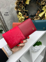 Бордо - вишуканий стильний жіночий гаманець на магніті, 19х9 см (1280)