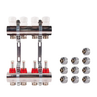 Комплект: SD Колектор с витратомірами 1«х5   SD235W5 + SD Євроконус 3/4'' 16 х 2мм   SD346