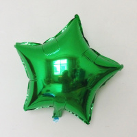 звездочка из фольги зеленая(45 см)