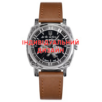 Жіночий механічний годинник Awarder 021 Silver-Brown Lady з автопідзаводом та шкіряним ремінцем