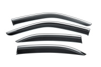 Ветровики с хромированным молдингом Niken Luxury (4 шт) для Mercedes E-сlass W210 1995-2002 гг