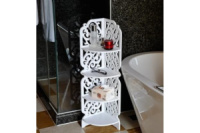 Полиця стелаж пластикова у ванну кутова PK-04 (80cm*20cm*20cm)