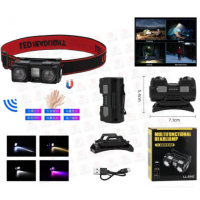 Аккумуляторный налобный фонарь с датчиком движения LL-6542