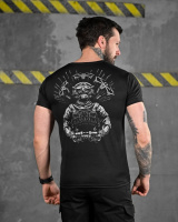 Тактична футболка з відведенням поту Дрон чорна ДЛ6508