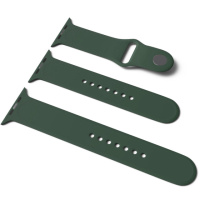 Силіконовий ремінець для Apple Watch Sport Band 42 / 44 / 45 / 49 (S/M & M/L) 3pcs, Зелений / Army green - купити в SmartEra.ua