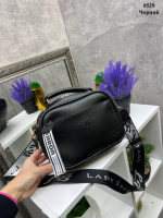 Чорна - спортивна, молодіжна крос-боді сумочка зі знімним ременем у комплекті (0529)