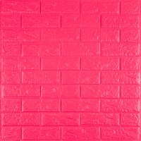 3D панель самоклеюча 700х770х5мм цегла Малинова-червона (108-5) SW-00001364