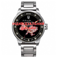 Чоловічий механічний годинник Awarder 058 Silver-Red Steel з сапфіровим склом та індивідуальним дизайном