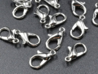 Замок-лобстер (медь с покрытием ). Размер - 14 мм. Цвет - сталь. Упаковка - 5 шт.