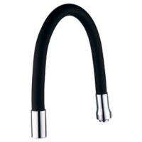 Вилив (гусак) 3/4« для кухні силіконовий чорний AQUATICA (XH-5239) (9793510)