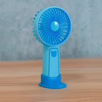 Вентилятор на аккумуляторе mini fan TX265 Синий, портативний мини вентилятор настольный с подставкой (NS)