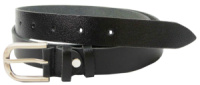 Женский ремень, пояс из натуральной кожи Skipper черный 2,5 см