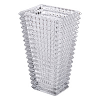 Ваза декоративна Longstar скляна під кришталь 22 см, прозора