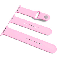 Силіконовий ремінець для Apple Watch Sport Band 38/40 (S/M & M/L) 3pcs (Рожевий / Light pink) - купити в SmartEra.ua