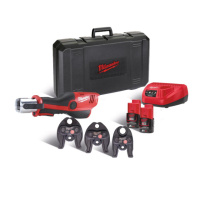 Обтискач гідравлічний акумуляторний для труб MILWAUKEE M12 HPT-202C U-SET (зарядний пристрій С12 С, 2 акумулятори М12 В2 2Аг, ак