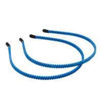 Обруч (заготовка) металл с велюром/ 0.7см/ голубой