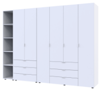 Комплект шкафов для одежды Doros Гелар (3 шт.) 270,7х49,5х203,4 см Белый (DRS-011178)