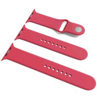 Силіконовий ремінець для Apple Watch Sport Band 42/44 (S / M & M / L) 3pcs (Малиновий / Pomegranate) - купити в SmartEra.ua