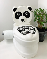 Дитячий горщик - унітаз зі звуковими ефектами, знімний горщик, тримач для паперу, Панда