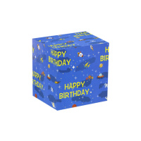 Бумага упаковочная PPW PAPER PZ098 50*70 см Happy Birthday Space Blue