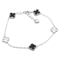 Серебряный браслет CatalogSilver с натуральным ониксом, вес изделия 4,46 гр (60002136) 1720 размер