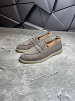 Лоферы мужские замшевые бежевые LORO PIANA Suede! Туфли Лоферы мужские бежевые! Натуральна ЗАМША!