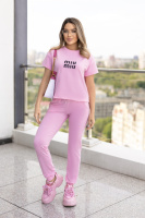 Спортивний костюм з футболкою «Cover» | Норма і батал Рожевий, 46-48